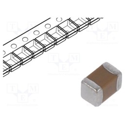 100 pcs x KEMET - C0402C104K8PACTU - Capacitor: ceramic, MLCC, 100nF, 10V, X5R, ±10%, SMD, 0402