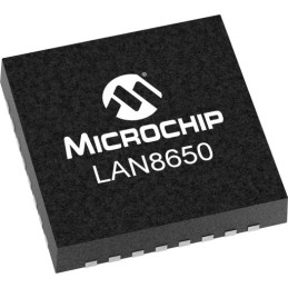 490 pcs - Microchip LAN8650B0-E/LMX, Ethernet Controller, 10Mbit/s SPI, SPI, 2.5 V, 32-Pin 32-VQFN