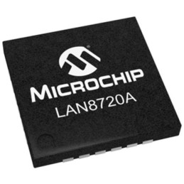 490 pcs - Microchip LAN8720AI-CP, Ethernet Transceiver, 10Mbps, 3.3 V, 24-Pin QFN