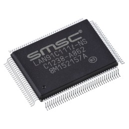 66 pcs - Microchip LAN91C111I-NS, Ethernet Controller, 10Mbps MII, ISA, 3.3 V, 128-Pin QFP