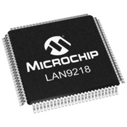 90 pcs - Microchip LAN9218-MT, Ethernet Controller, 10Mbps LAN, MII, Host Bus, SMI, 3.3 V, 100-Pin TQFP