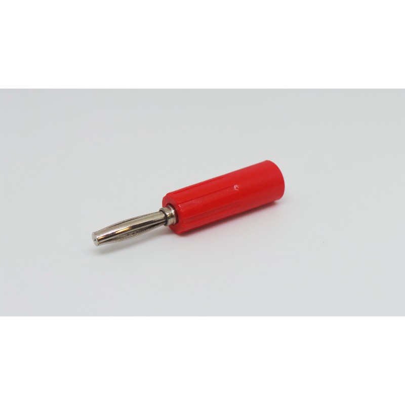 10 pcs - RS PRO Red Male Banana Connectors, Screw Termination, 10A, 50V, Nickel Plating