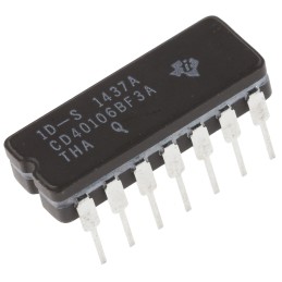 10 pcs - Texas Instruments CD40106BF3A Hex Schmitt Trigger Inverter, 14-Pin CDIP