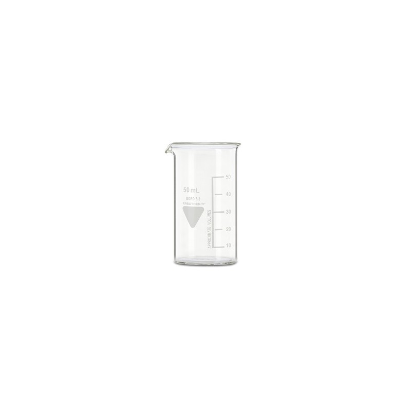 10 pcs - RS PRO Borosilicate Glass 50ml Beaker