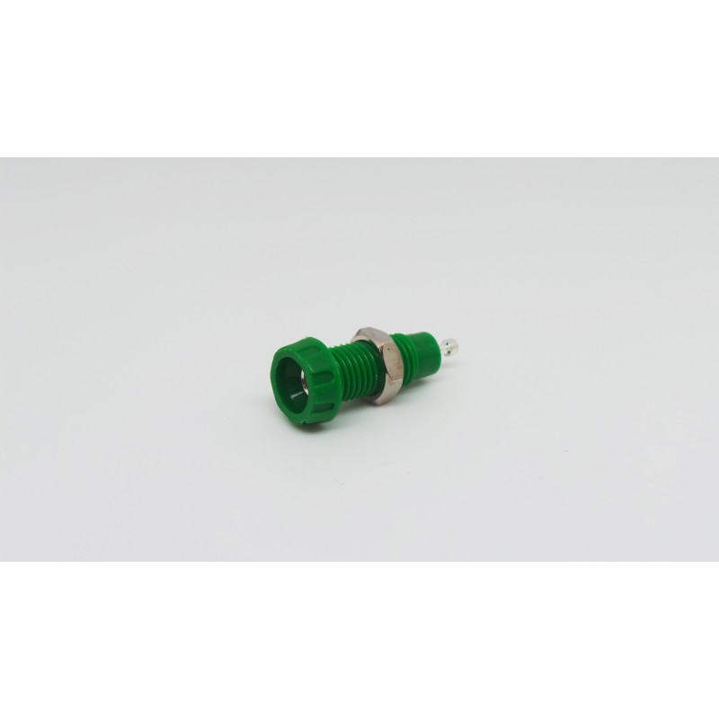 10 pcs - RS PRO Green Female Banana Socket, Solder Termination, 10A, 50V, Silver Plating