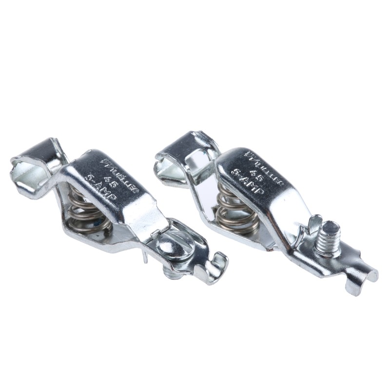 10 pcs - Mueller Electric Crocodile Clip, Zinc-Plated Steel Contact, 5A