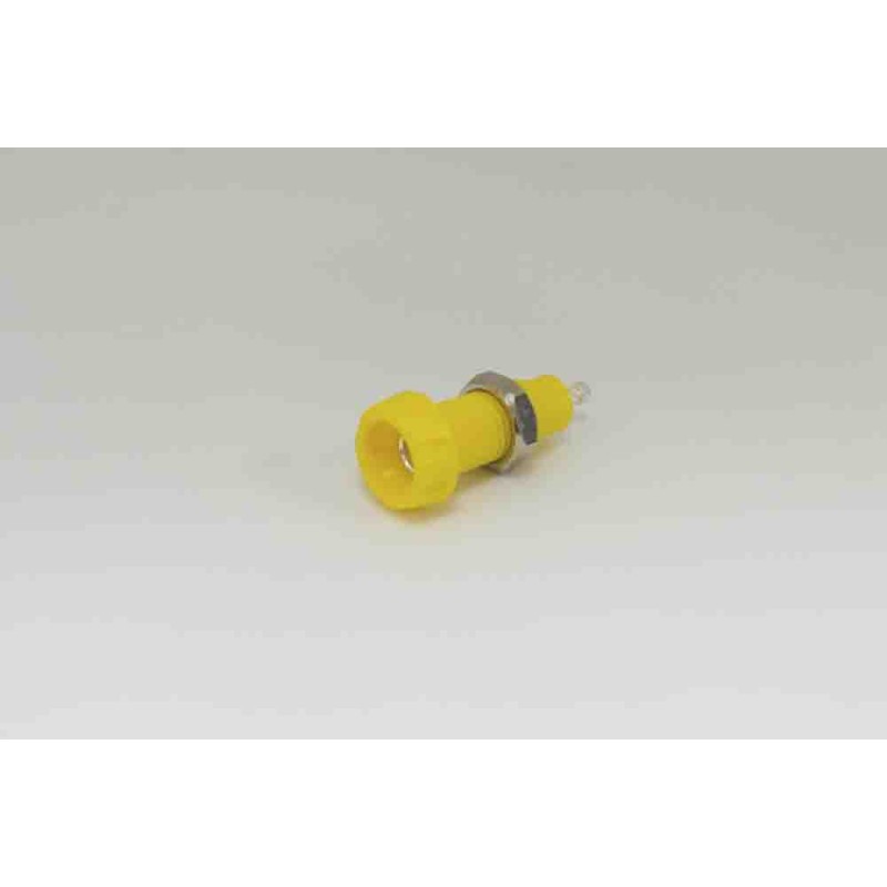 10 pcs - RS PRO Yellow Female Banana Socket, Solder Termination, 10A, 50V, Silver Plating