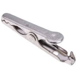 10 pcs - Mueller Electric Crocodile Clip, Nickel-Plated Steel, Steel Contact, 5A