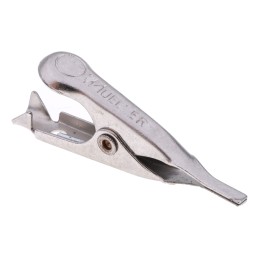 10 pcs - Mueller Electric Crocodile Clip, Nickel-Plated Steel, Steel Contact, 5A