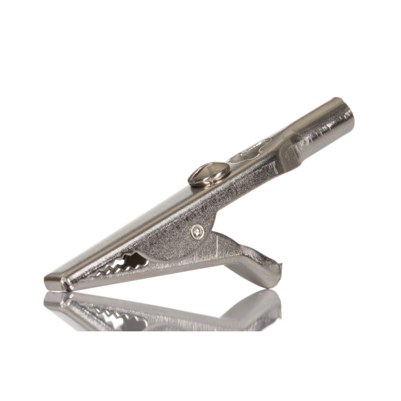 10 pcs - RS PRO Crocodile Clip, Nickel-Plated Steel Contact, 5A