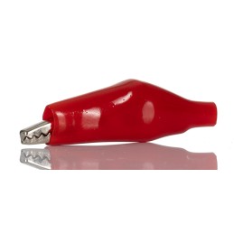 10 pcs - RS PRO Crocodile Clip, Nickel-Plated Steel Contact, 5A, Red