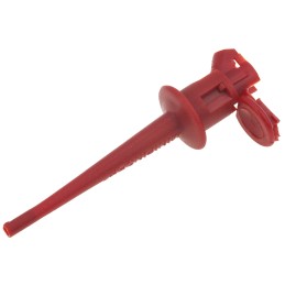 2 pcs - Fluke Red Mini Test Clip, 5A Rating, 2.79mm Tip Size