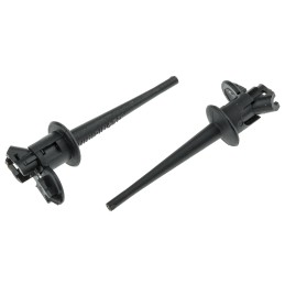 2 pcs - Fluke Black Mini Test Clip, 5A Rating, 2.79mm Tip Size