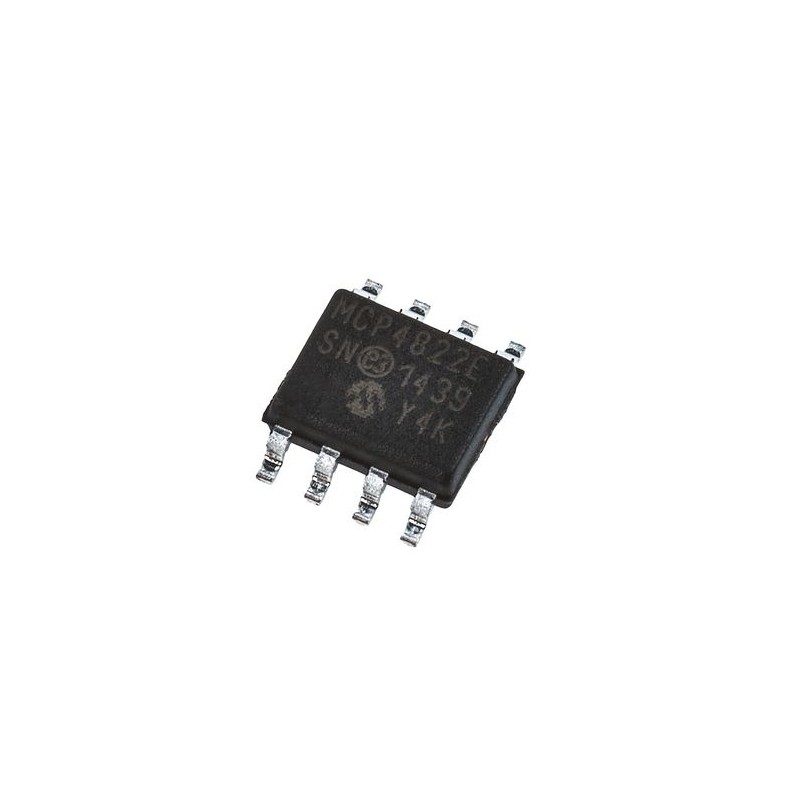 100 pcs - Microchip, DAC Dual 12 bit- ±2%FSR Serial (SPI/Microwire), 8-Pin SOIC