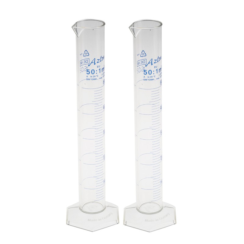 2 pcs - RS PRO PMP Measuring Cylinder, 50ml