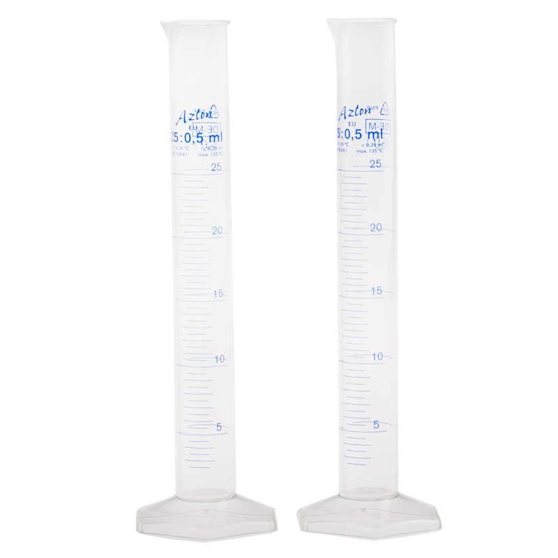 2 pcs - RS PRO PMP Measuring Cylinder, 25ml