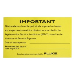 20 pcs - Fluke LAB01 Periodic Inspection Report