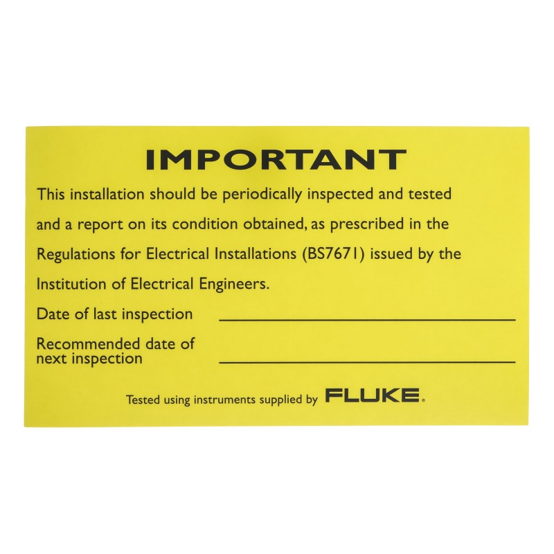 20 pcs - Fluke LAB01 Periodic Inspection Report