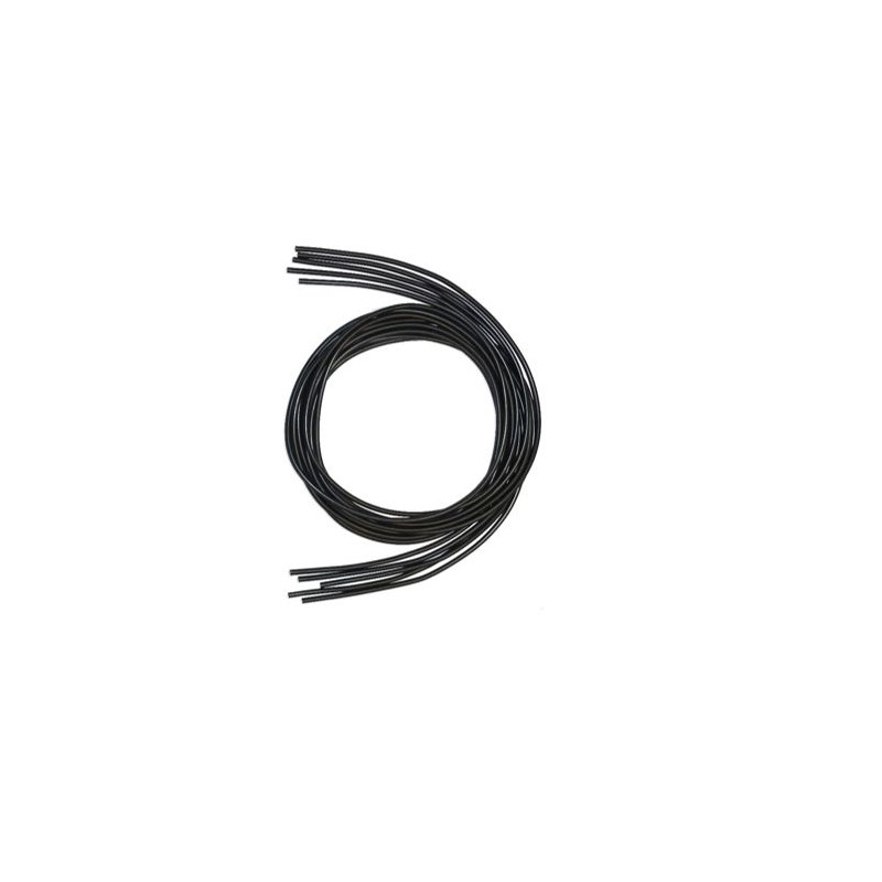 5 pcs - RS PRO Black 1 mm² Hook Up Wire, 1200mm, Silicone Insulation