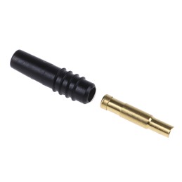 5 pcs - Staubli Black Female Test Socket, 1mm Connector, Solder Termination, 6A, 30 V, 60V dc, Gold Plating