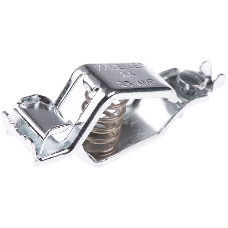 5 pcs - Mueller Electric Crocodile Clip, Zinc-Plated Steel Contact, 25A