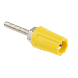 5 pcs - RS PRO 16A, Yellow Binding Post With Brass Contacts and Nickel Plated