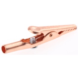 5 pcs - Mueller Electric Crocodile Clip 4 mm Connection, Copper Contact, 10A