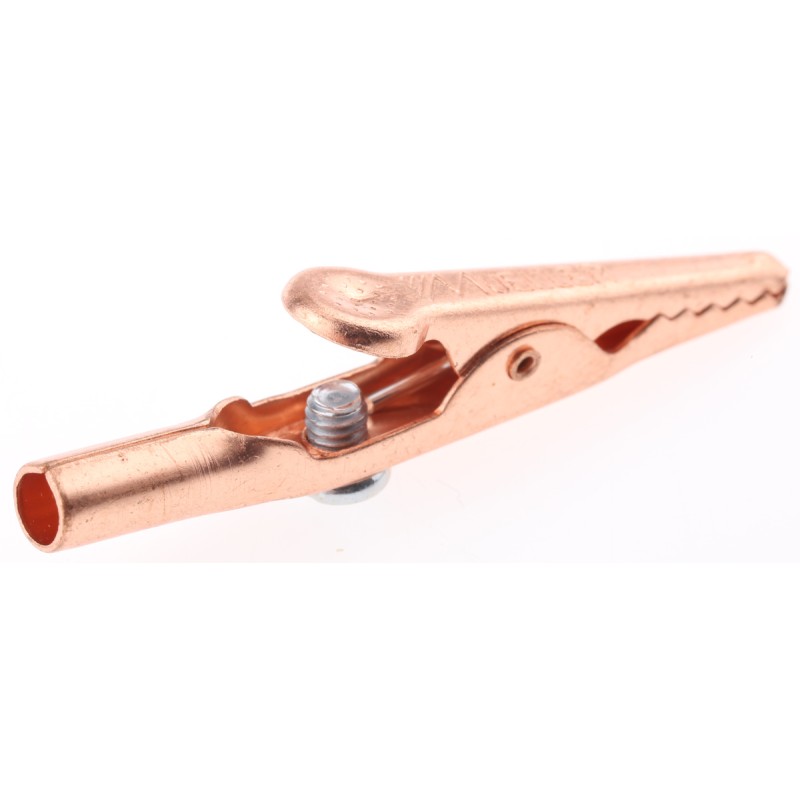 5 pcs - Mueller Electric Crocodile Clip 4 mm Connection, Copper Contact, 10A