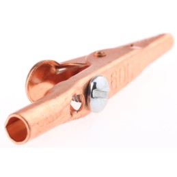 5 pcs - Mueller Electric Crocodile Clip 4 mm Connection, Copper Contact, 10A