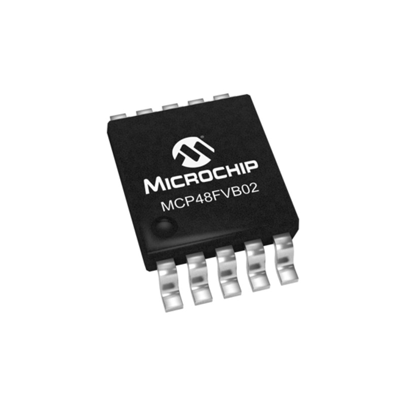 100 pcs - Microchip, DAC Dual 8 bit- 4.5LSB Serial (SPI), 10-Pin MSOP