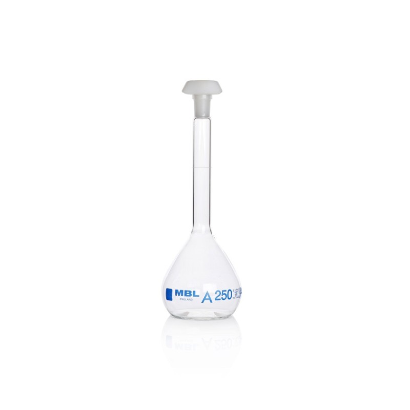 5 pcs - RS PRO 200ml Borosilicate Glass Narrow Neck Volumetric Flask