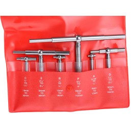 1 Set - Starrett DY455 Telescopic Gauge Set, Steel, 6 piece