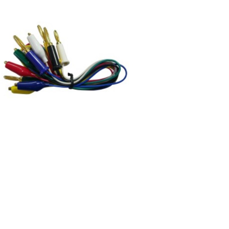 1 Set - Teishin Electric Crocodile Clip Lead, 500mm Lead Length