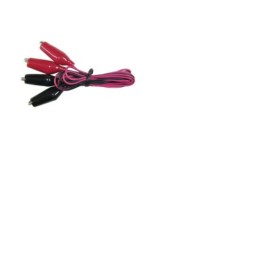 1 Set - Teishin Electric Crocodile Clip Lead, Black, Red, 1m Lead Length