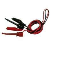 1 Set - Teishin Electric Crocodile Clip Lead, Black, Red, 1m Lead Length
