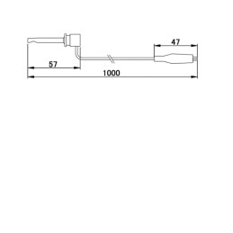 1 Set - Teishin Electric Crocodile Clip Lead, Black, Red, 1m Lead Length