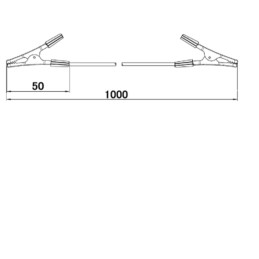1 Set - Teishin Electric Crocodile Clip Lead, 1m Lead Length