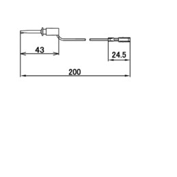 1 Set - Teishin Electric Crocodile Clip Lead, 200mm Lead Length