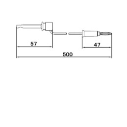 1 Set - Teishin Electric Crocodile Clip Lead, 500mm Lead Length