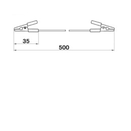 1 Set - Teishin Electric Crocodile Clip Lead, 500mm Lead Length