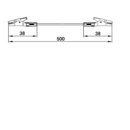 1 Set - Teishin Electric Crocodile Clip Lead, Black, Blue, Green, Red, White, Yellow, 500mm Lead Length