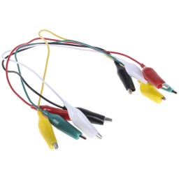 1 Set - Mueller Electric Test Leads, 7A, 300V, Black, Green, Red, White, Yellow, 300mm Lead Length