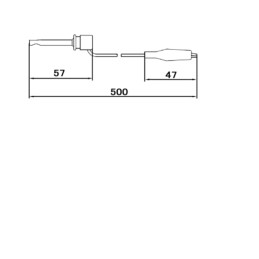 1 Set - Teishin Electric Crocodile Clip Lead, 500mm Lead Length
