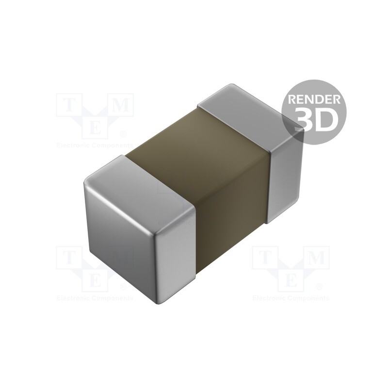 100 pcs x WALSIN - 0201B102K500CT - Capacitor: ceramic, MLCC, 1nF, 50V, X7R, ±10%, SMD, 0201