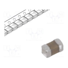 100 pcs x WALSIN - 0201B102K250CT - Capacitor: ceramic, MLCC, 1nF, 25V, X7R, ±10%, SMD, 0201