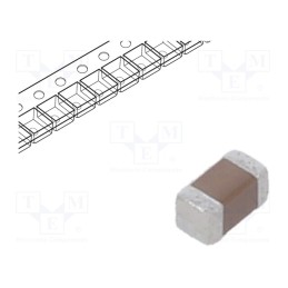 100 pcs x WALSIN - 0402X105K100CT - Capacitor: ceramic, MLCC, 1uF, 10V, X5R, ±10%, SMD, 0402