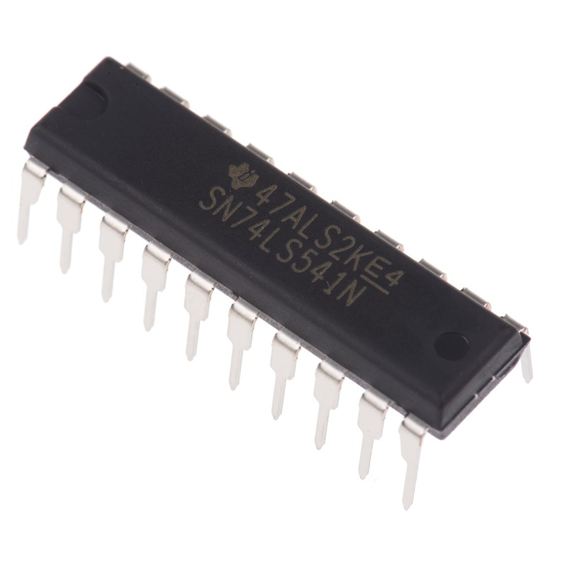 20 pcs - Texas Instruments SN74LS541N Octal-Channel Buffer & Line Driver, 3-State, 20-Pin PDIP