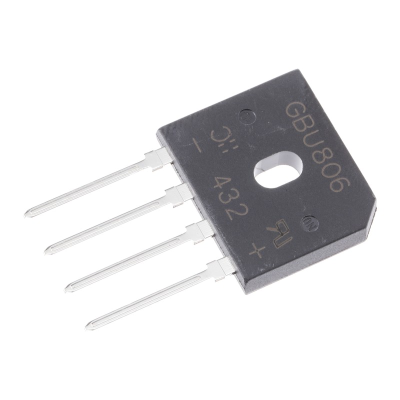 20 pcs - Diodes Inc Bridge Rectifier, 8A, 600V, 4-Pin