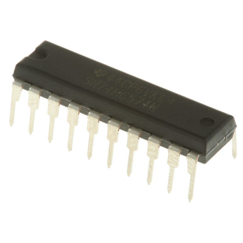 20 pcs - Texas Instruments SN74HC574N Octal D Type Flip Flop IC, 3-State, 20-Pin PDIP