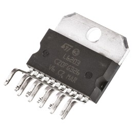 25 pcs - STMicroelectronics L6203, Brushed Motor Controller, 48 V 4A 11-Pin, MULTIWATT V